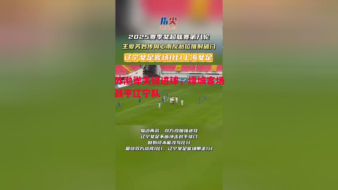 苏渤洋关键进球,绿城客场战平辽宁队 苏渤洋关键进球,绿城客场战平辽宁队