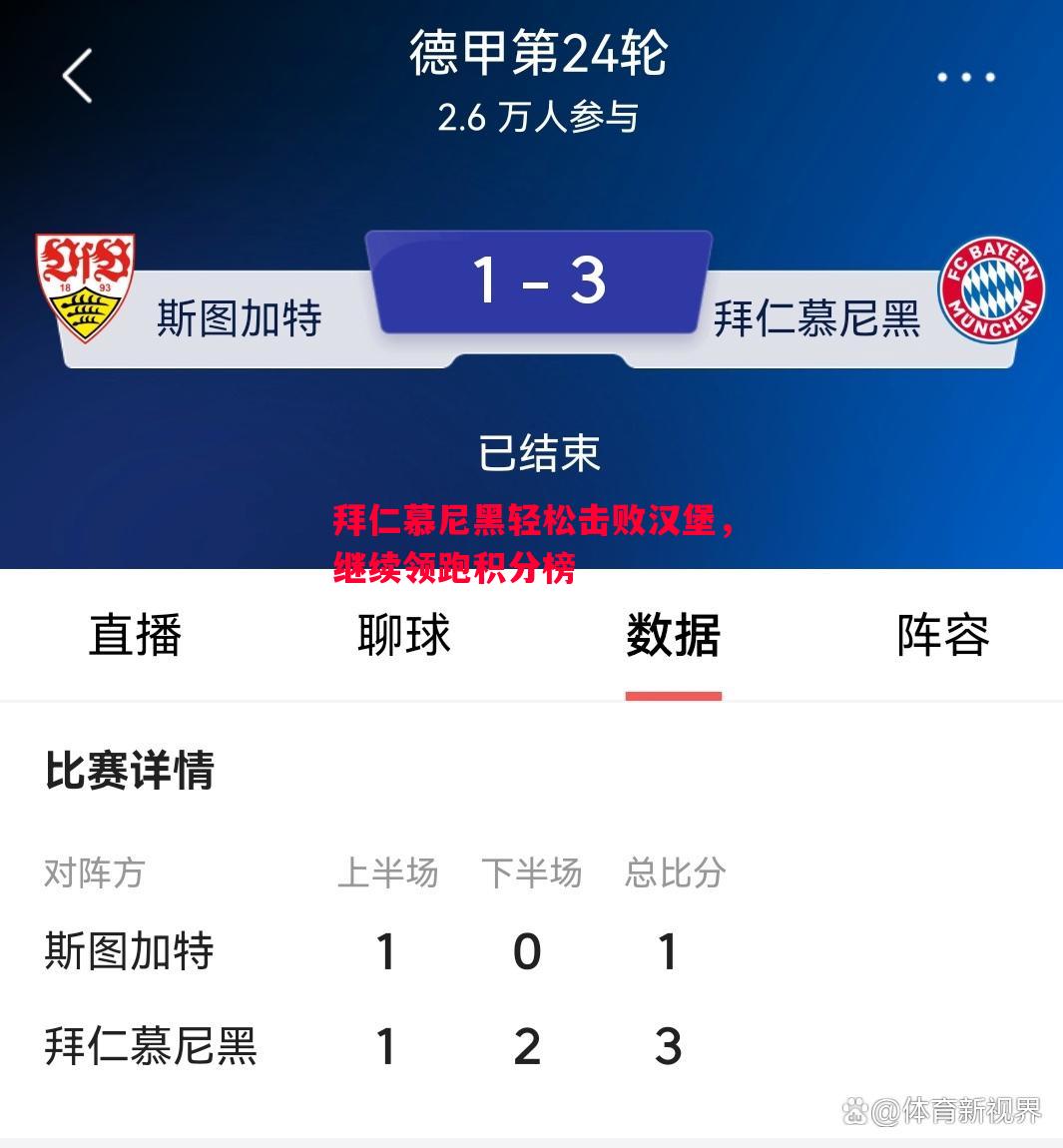 拜仁慕尼黑轻松击败汉堡,继续领跑积分榜 拜仁慕尼黑轻松击败汉堡,继续领跑积分榜